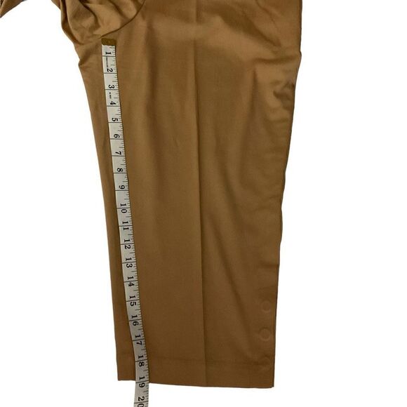 Carlisle Pantsuit Jacket Capri Pants Camel Safari Tan Cotton Blend Women Size 14 - Picture 8 of 15